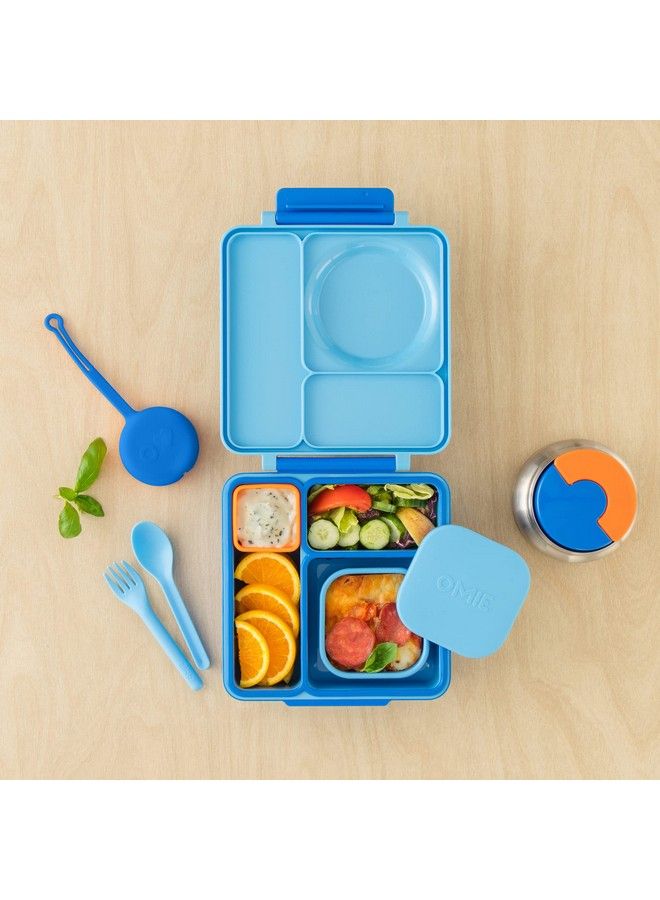 OmieBox Silicone Leakproof Snack Containers To Go, Food Storage Containers with Lid, School Lunch Bento Container - BPA Free, Airtight, Dishwasher and Freezer Safe, Oven Safe - 9.4 ounces (Blue) - Image 5