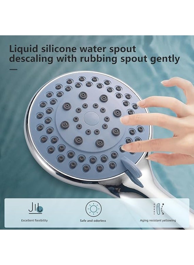 Lynacz Original High Pressure Massage Shower Head Set with Hose, Rainfall Spray Modes, Spa Pressure Increase, Easy Cleaning, Powerful Hand Shower - Image 3