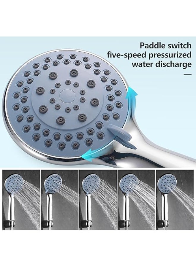 Lynacz Original High Pressure Massage Shower Head Set with Hose, Rainfall Spray Modes, Spa Pressure Increase, Easy Cleaning, Powerful Hand Shower - Image 2