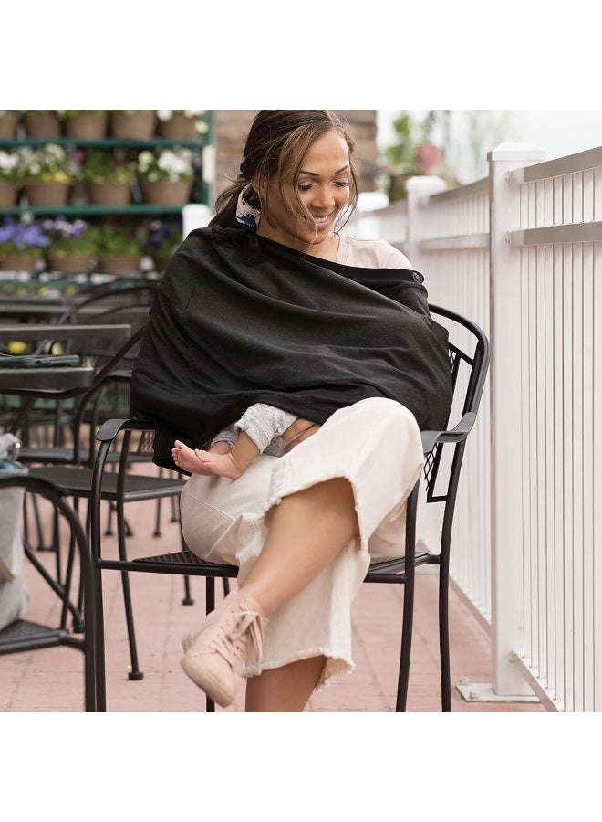 boppy غطاء بوبّي 4 وأكثر متعدد الاستخدامات | قماش رمادي فحمي | قماش محبوك سريع الجفاف UPF 50+ وشبكة قابلة للتنفس | غطاء مقعد السيارة، غطاء للرضاعة، غطاء عربة التسوق، غطاء كرسي عالي والمزيد - Image 4