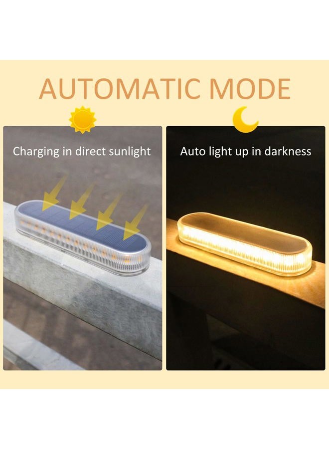Lacasa Solar Deck Lights, 4 Pack 40LM Solar Powered Step Lights, LED Dock Light Warm White 2700K Outdoor In-Ground Lights IP68 Waterproof Auto ON/Off for Garden Stairs Driveway Pathway Lighting - Image 2