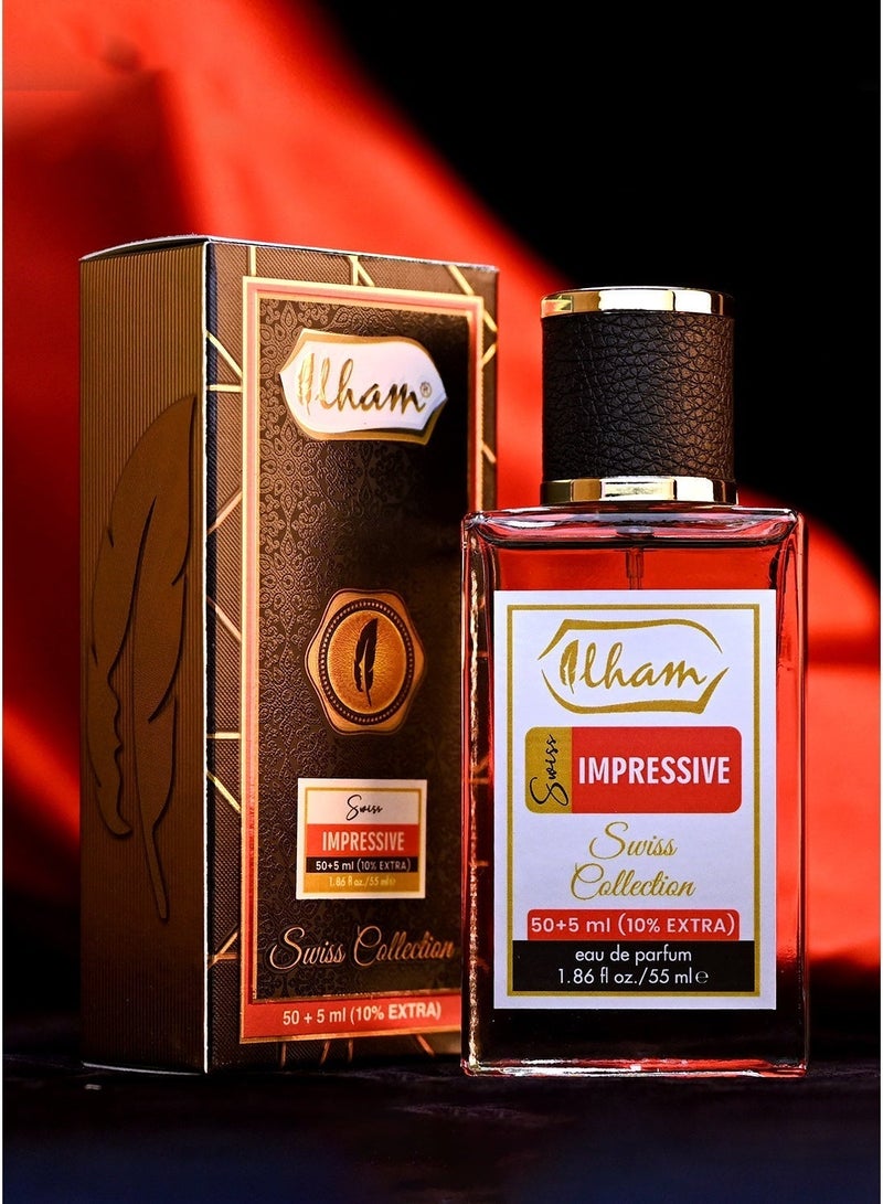عطور إلهام  سويس إمبريسو (50مل+5مل) 10٪ إضافي – 55 مل إدو برفيوم للجنسين - Image 1