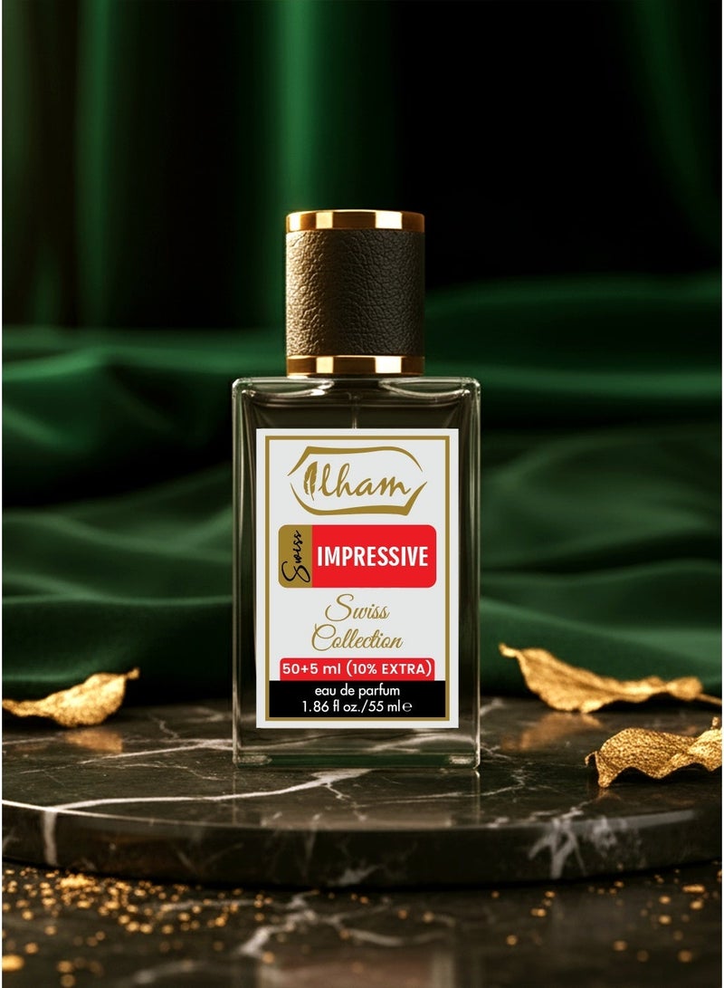 عطور إلهام  سويس إمبريسو (50مل+5مل) 10٪ إضافي – 55 مل إدو برفيوم للجنسين - Image 2
