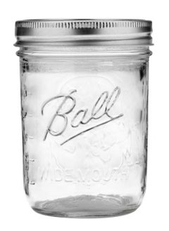 Ball Wide Mouth Glass Jars with Lid and Band, 473 ml (16 fl oz) Each, Non-Slip Jar Opener Included  - Image 1