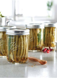 Ball Wide Mouth Glass Jars with Lid and Band, 473 ml (16 fl oz) Each, Non-Slip Jar Opener Included  - Image 3