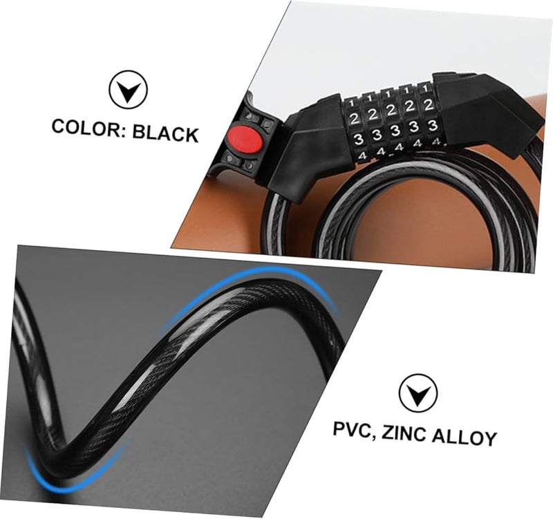 Heavy Duty Bicycle Scooter Combination Wire Lock Rustproof Durable Security - Image 5