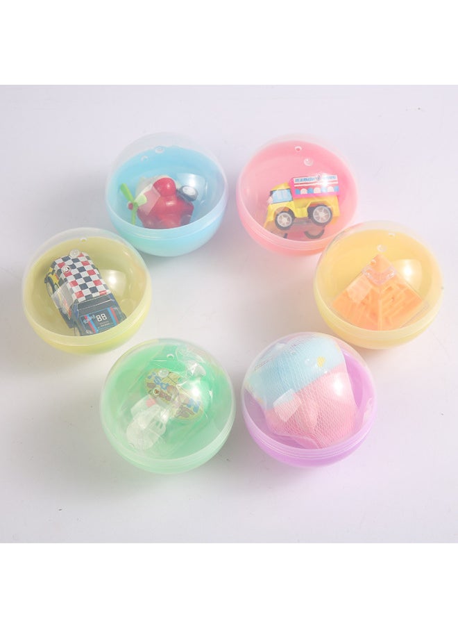 5 Yuan Mixed 65mm Amusement Game Machine Torubeans للأطفال آلة ألعاب ألعاب تطوير الذكاء ألعاب بلاستيكية - اللون: معكرون شفاف - المواصفات: 65 مم  - Image 4