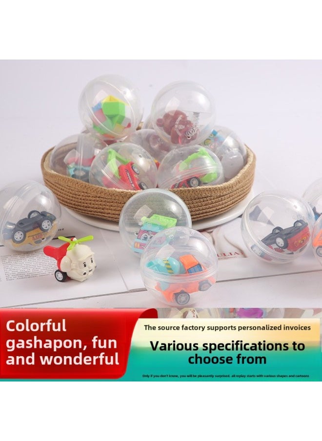 5 Yuan Mixed 65mm Amusement Game Machine Torubeans للأطفال آلة ألعاب ألعاب تطوير الذكاء ألعاب بلاستيكية - اللون: معكرون شفاف - المواصفات: 65 مم  - Image 1