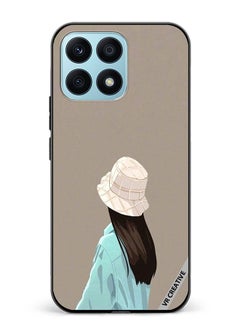 Protective Case Cover For Honor X8a Brown Hat Girl Design Multicolour