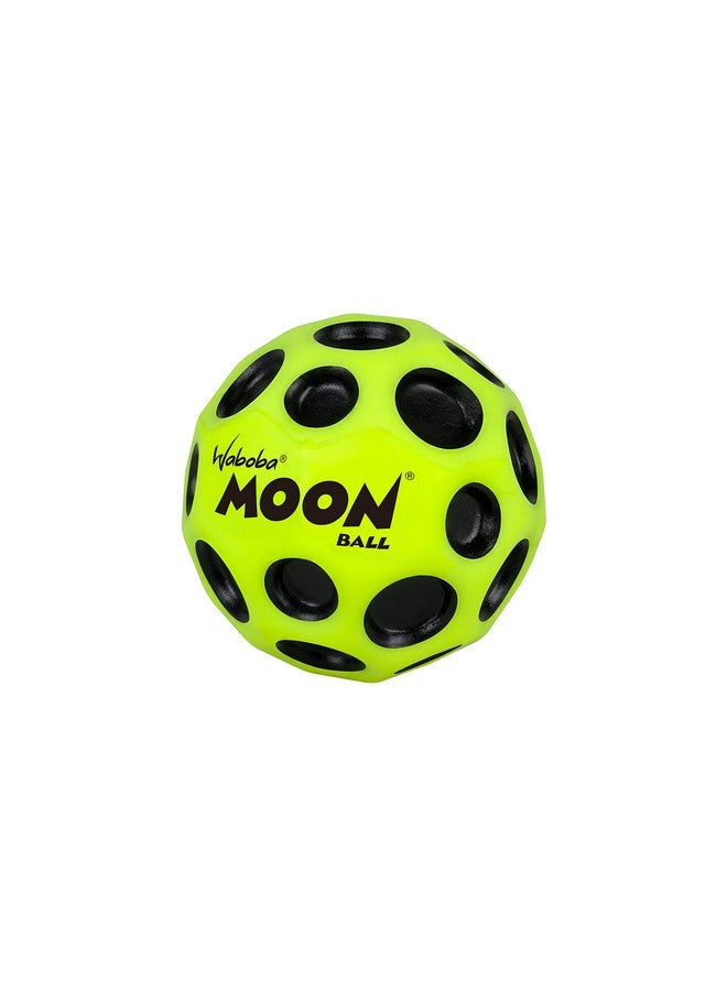 Waboba Moon Ball - Super High Bouncing Ball - Neon Coloured Indoor And Outdoor Ball Ages - Make Pop Sounds - Easy To Grip, Yellow - (65 Mm - Image 1