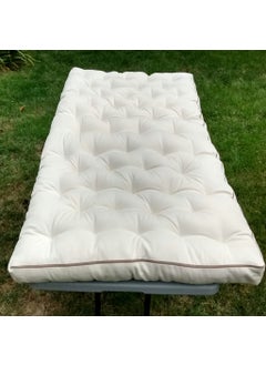 INDIAN DECOR INDIAN DECOR 80700 Classic Supersoft White Cotton Foldable Handmade Single Bed Sleeping Mattress White Cotton 3 x 06 ft  - Image 2