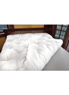 INDIAN DECOR INDIAN DECOR 80700 Classic Supersoft White Cotton Foldable Handmade Single Bed Sleeping Mattress White Cotton 3 x 06 ft  - Image 1