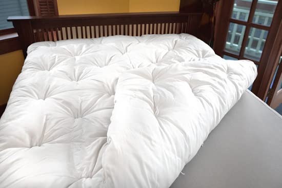 INDIAN DECOR INDIAN DECOR 80700 Classic Supersoft White Cotton Foldable Handmade Single Bed Sleeping Mattress White Cotton 3 x 06 ft - Image 1