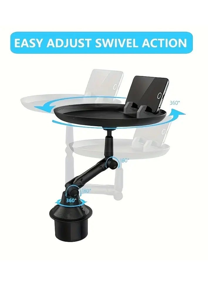 Generic QY51 Car Cup Holder Tray 360 Degree Adjustable with One Hand. Non-slip Silicone and Secure Hold. - Image 4
