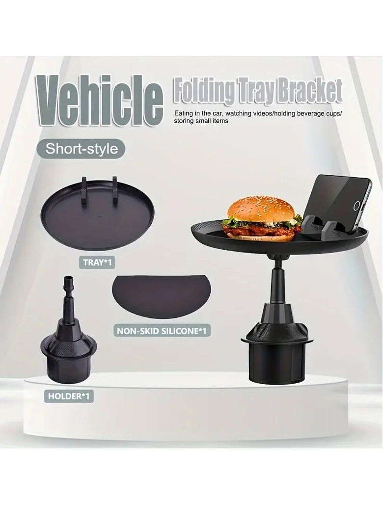 Generic QY51 Car Cup Holder Tray 360 Degree Adjustable with One Hand. Non-slip Silicone and Secure Hold. - Image 2