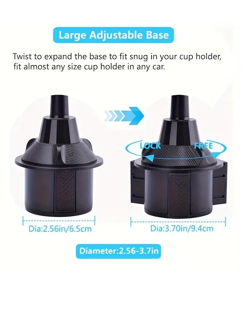 Generic QY51 Car Cup Holder Tray 360 Degree Adjustable with One Hand. Non-slip Silicone and Secure Hold. - Image 3
