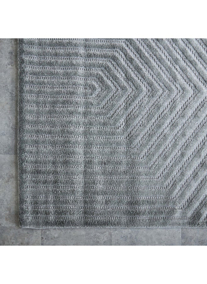 Home Box Ciara Ashen Anti Skid Polypropylene Rug- 160x230 cm  - Image 2