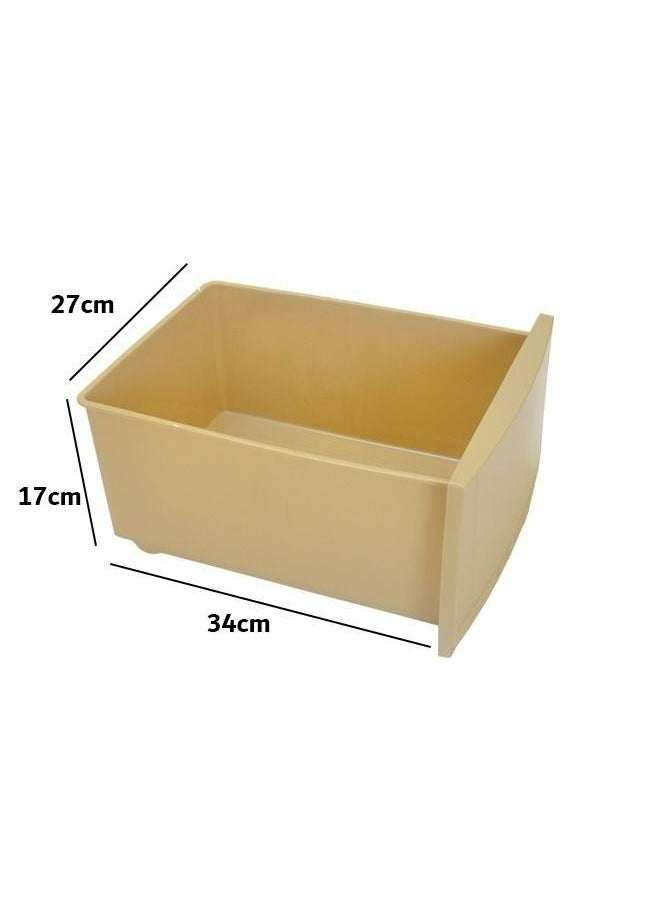 Faller - 3-Layer Storage Drawer Cabinet Beige/Brown - Image 1