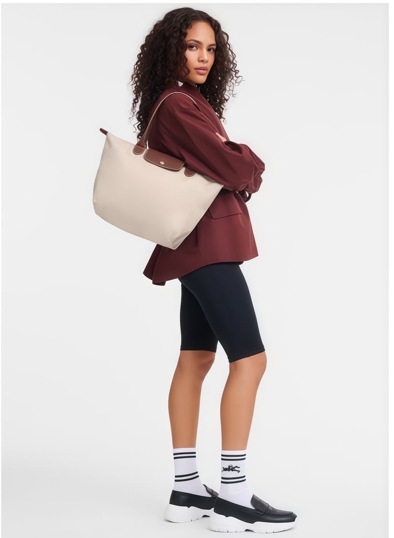 لونج شامب حقيبة يد لونغشامب متوسطة الحجم للنساء، حقيبة قابلة للطي بسحاب وحقيبة كتف، حقيبة يد للسفر والعمل - Image 2