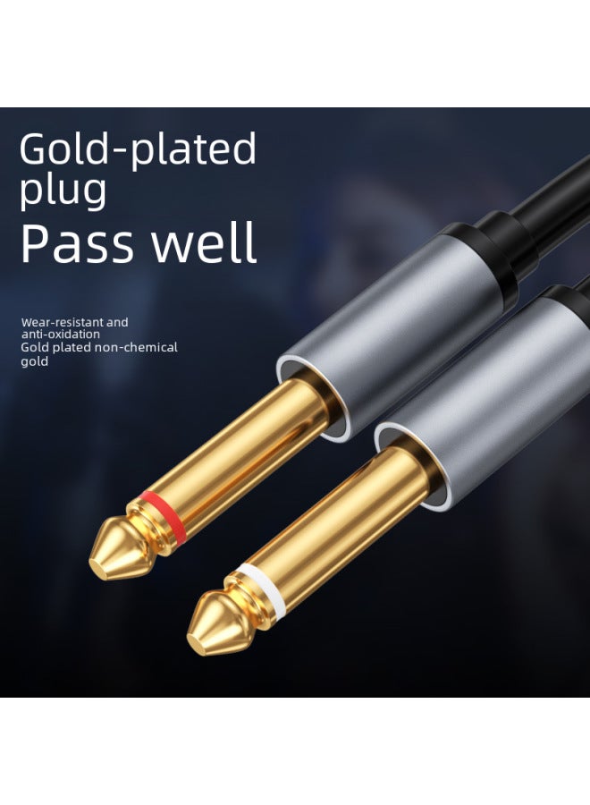 Dual 6.5 To 3.5 Audio Line Dual 6.35 To Type C 1/2 Notebook Mobile Phone Audio Line-Color:typeC Header-Length:1 M  - Image 3