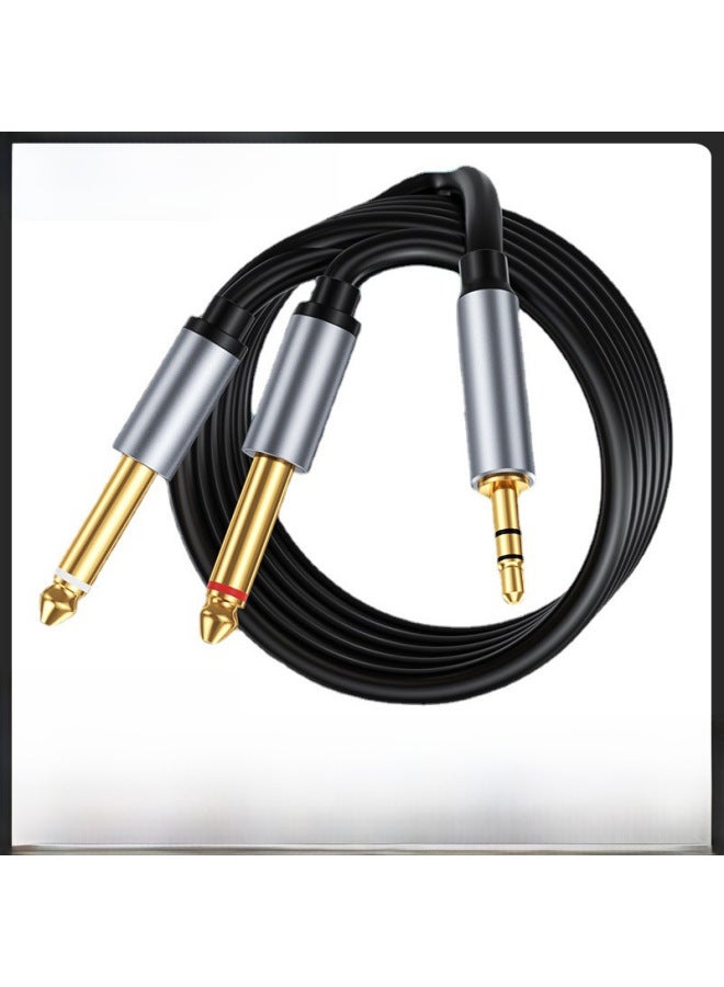 Dual 6.5 To 3.5 Audio Line Dual 6.35 To Type C 1/2 Notebook Mobile Phone Audio Line-Color:typeC Header-Length:1 M  - Image 2