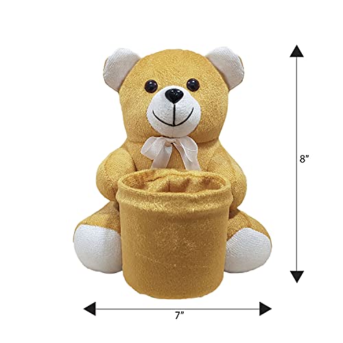 Ultra 8 Inch Honey Bunny Teddy Pen Stand Holder Premium Plush Toy for Kids & Adults in Brown|Perfect for Snuggling and Playtime|Animal Toy|Birthday|Anniversary|Christmas|Diwali|Home Decor - Image 3