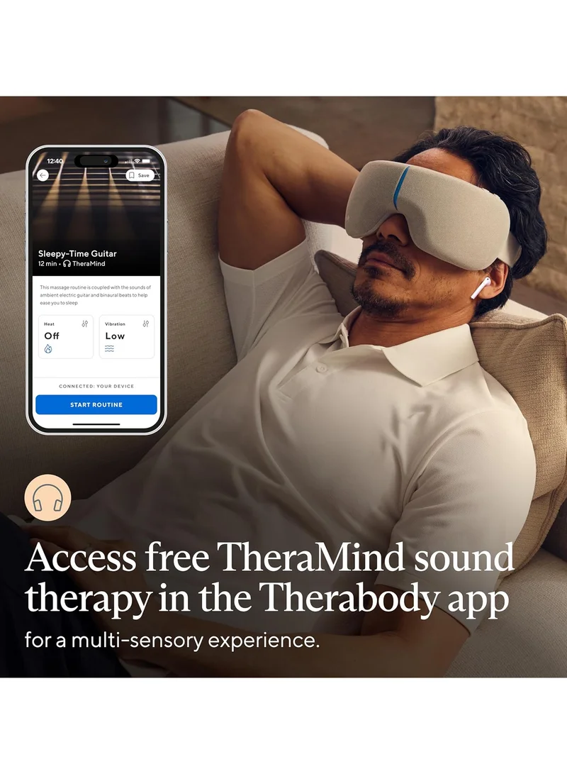 Therabody Therabody SmartGoggles - Bluetooth Heated Massage Goggles with Modes for Migraine Relief and Improved Sleep Using SmartSense