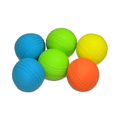 Gmefvr Stumper Cricket Ball | Rubber Ball for Gully Cricket Play All serface or Pitch Multi Color Random Red, White, Blue, Yellow, Orange, Pink, Green, Black Stanterd Size. - Image 1