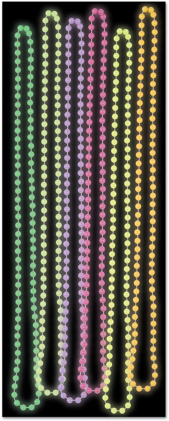 Beistle Glow in The Dark Party Beads - Image 1