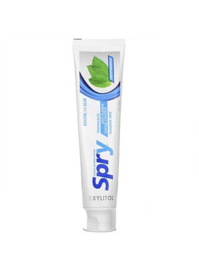 Xlear Xlear, Spry Toothpaste, Anti-Plaque Tartar Control, Fluoride Free, Peppermint, 5 oz (141 g) 