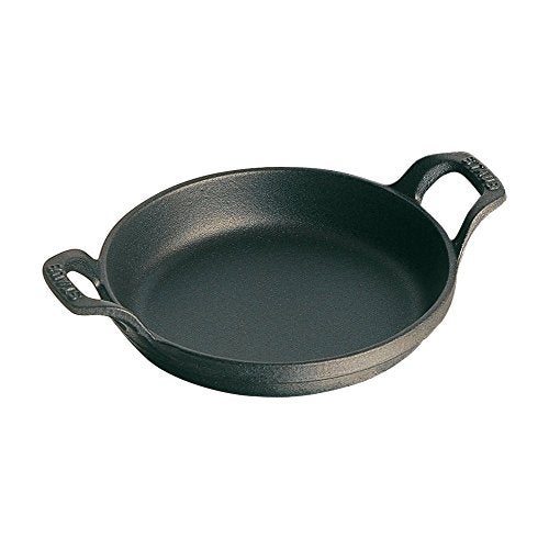 Staub Cast Iron 75inch Round Gratin Baking Dish  Matte Black Made in France