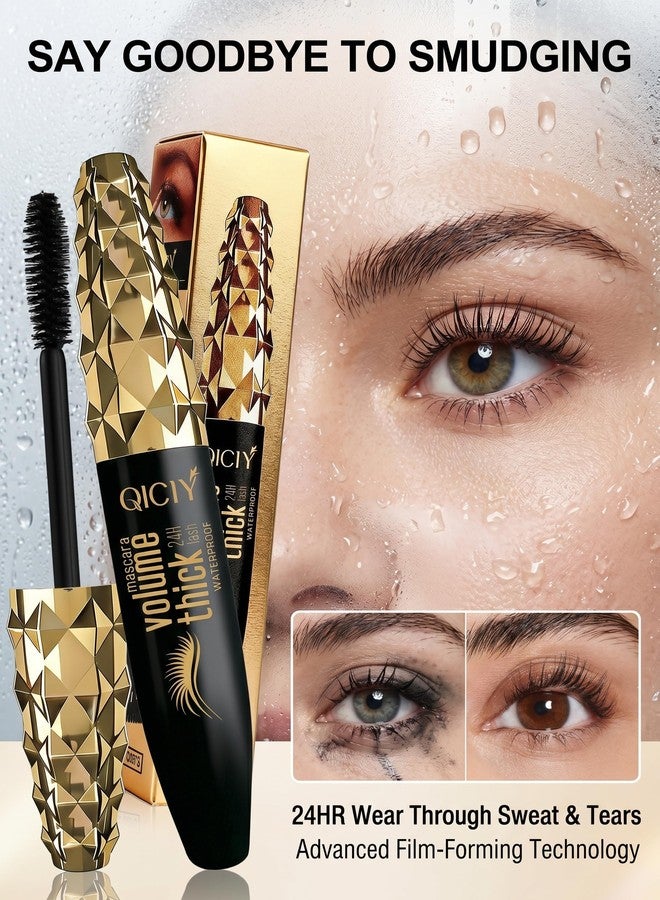 Boxveria 2 Packs My Amazing Lash Mascara - Waterproof Long Lashing Tubing Mascara, Tube Mascara Smudge Proof, Lightweight No Clump, Easy Removal, Precision Brush Black - Image 2