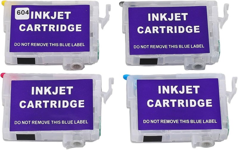 خرطوشة حبر فارغة قابلة لإعادة التعبئة بشريحة دائمة، عالية الإنتاجية، متوافقة مع أجهزة الطباعة من مختلف الأنواع، حزمة تحتوي على 4 ألوان لأجهزة Expression Home XP2200، XP2205، XP3200، XP4200، Workforce. - Image 1