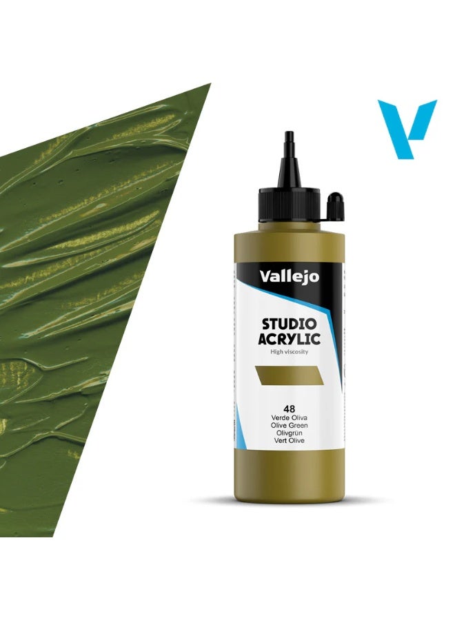 فاليجو أكريليك ستوديو زيتوني أخضر 200 مل – لون أكريليك أخضر ترابي -(22048)