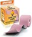Sparthos Kinesiology Tape Incredible Support for Athletic Sports and Recovery Free Kinesio Taping Guide Wrap Neck Body Pain Skin Strips Medical Water Proof Boobtape Pro Uncut Pale Pink - Image 1