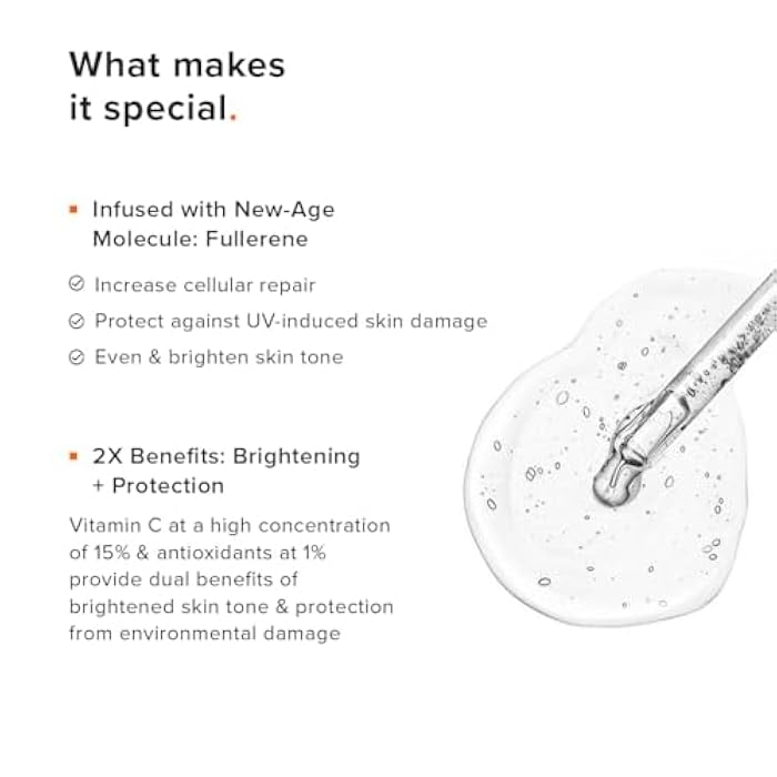 Minimalist 16% Vitamin C Serum with Antioxidants for Anti Aging & Glow | Reduces Skin Damage & Redness to Brighten Dull Complexion | For All Skin Types | For Women & Men | 0.68 Fl Oz / 20 ml - Image 5