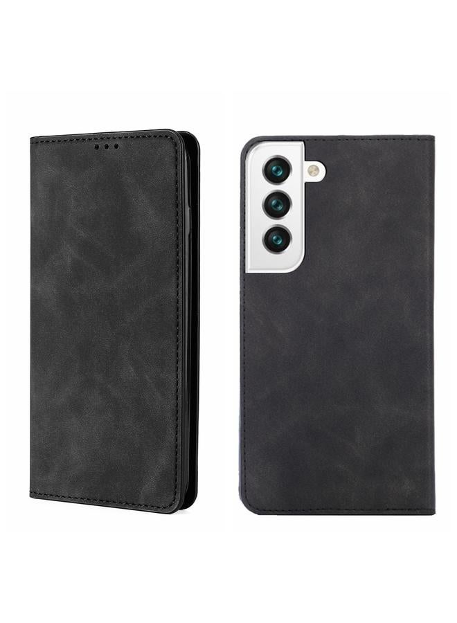S-TOP Case For Samsung Galaxy S22 5G Skin Feel Magnetic Horizontal Flip Leather Phone Case - Image 1