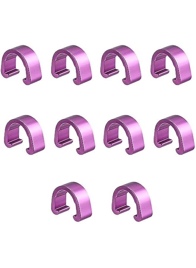 Generic Bicycle Brake,Bike Accessories, 10 Pcs Aluminum Alloy Cable C-Clips Mountain Bicycles Brake Cable Clips Fixed Clamps Frame Buckle, Purple - Image 5