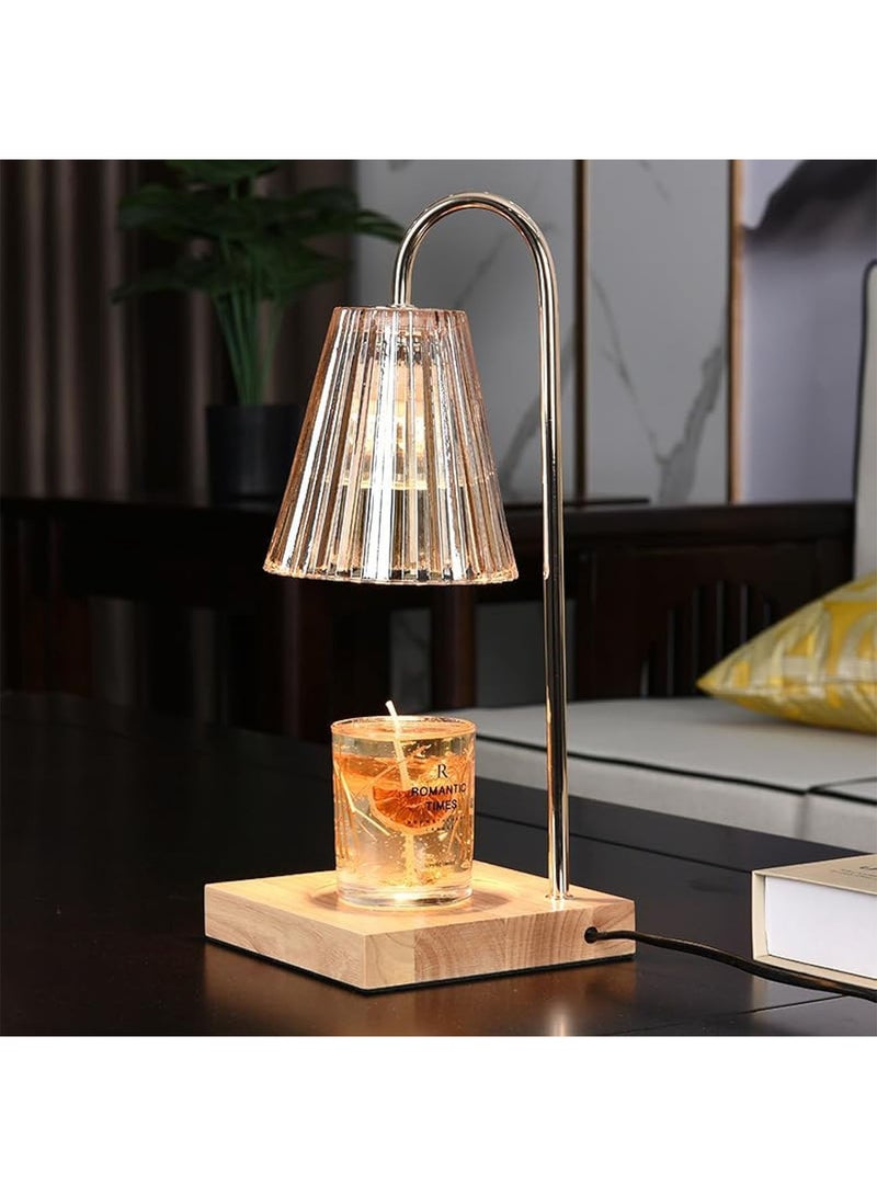 LIMOS Candle Warmer Lamp with Dimmer and 2 Bulbs Crystal Flower Shade Candle Wax Melter Adjustable Heat for Small & Large Jars - Image 1