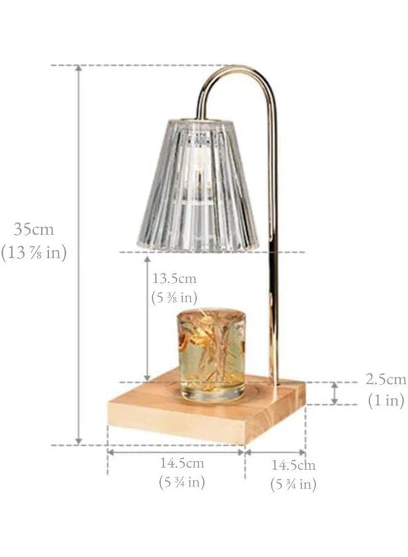 LIMOS Candle Warmer Lamp with Dimmer and 2 Bulbs Crystal Flower Shade Candle Wax Melter Adjustable Heat for Small & Large Jars - Image 2