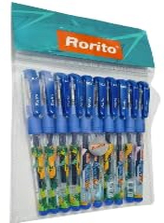 FIRST CLICK Rorito New Flymax GX Gel Pen Set of 30 Blue 0.5 MM Tip Waterproof ink gel writing. - Image 2
