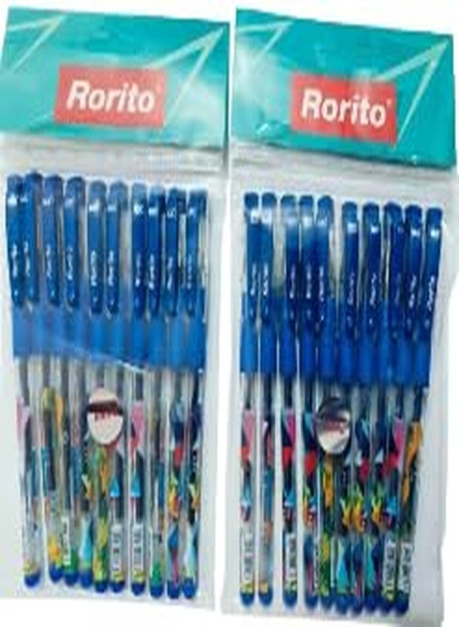 FIRST CLICK Rorito New Flymax GX Gel Pen Set of 30 Blue 0.5 MM Tip Waterproof ink gel writing. - Image 4