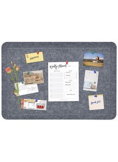 TOMSHOO 1pc Large Felt Bulletin Board,Bulletin Boards for School,Home,Kitchen & Office Walls,Dark Grey  - Image 2