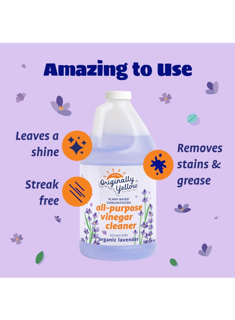 Originally Yellow All Purpose Vinegar Floor Cleaner Lavender 1.89L - Image 2