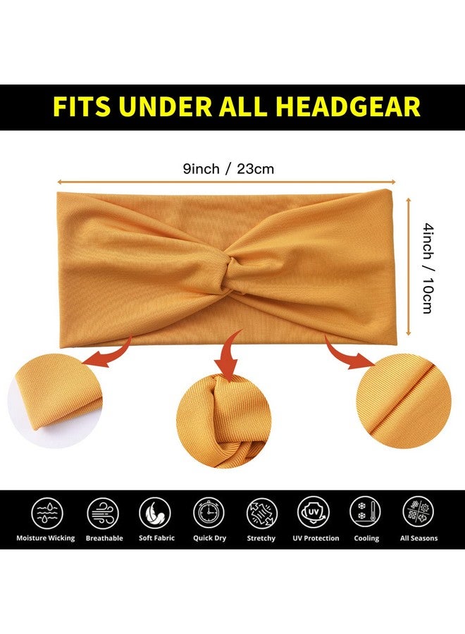 Yeshan 12 Pack Wide Twist Headbands For Women No Slip Turban Headbands Stretchy Criss Cross Headbands Yoga Workout Sport Hair Bands Solid Colors Bandana Headbands 