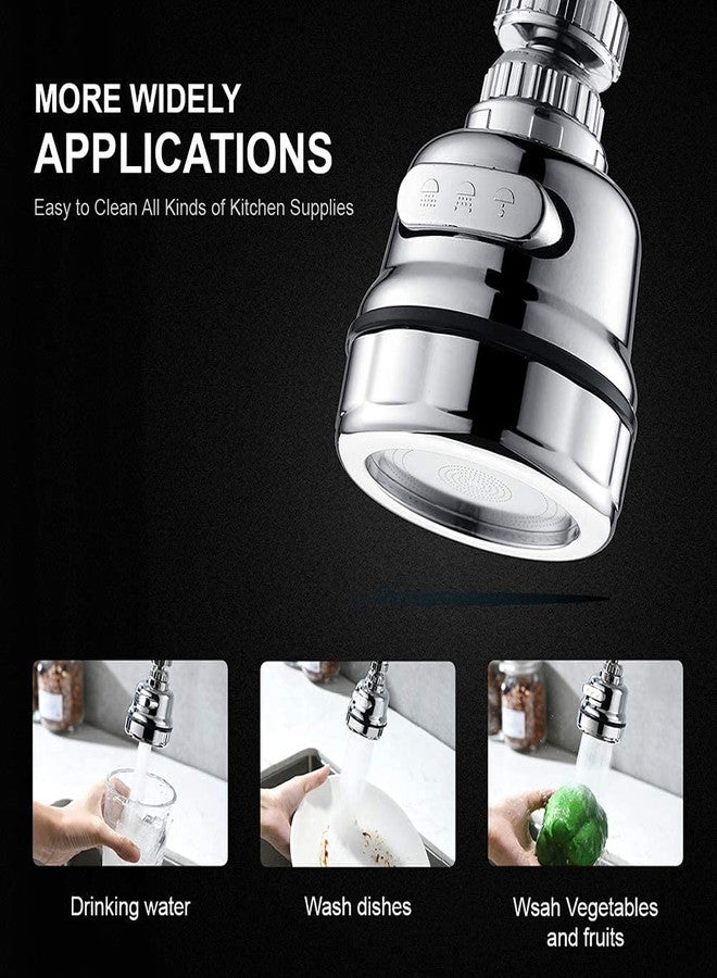 Leeonz Swivel Kitchen Sink Faucet Aerator Water Saving Tap Aerator Anti-Splash Sink Sprayer Faucet Nozzle Head, Water Saving Faucet Aerator Chrome for Kitchen, Bathroom - Image 5