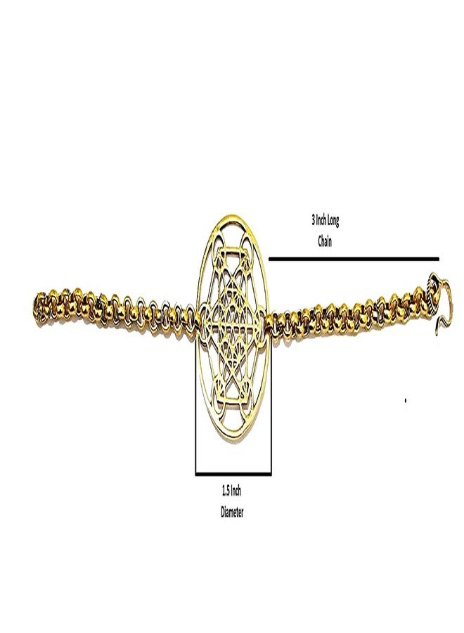 ATHZ Golden Bracelet for Men with matte gold finish cutwork dial 5 mm thick Rolo chain Bracelets with S hook Clasp for Men | Boys brass bracelets - Image 2