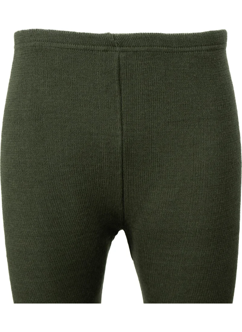 اوبلاند Men's Winter Wool Thermal Underwear Thick Knitted Solid Color Keeps Warm Comfortable Full Pattern