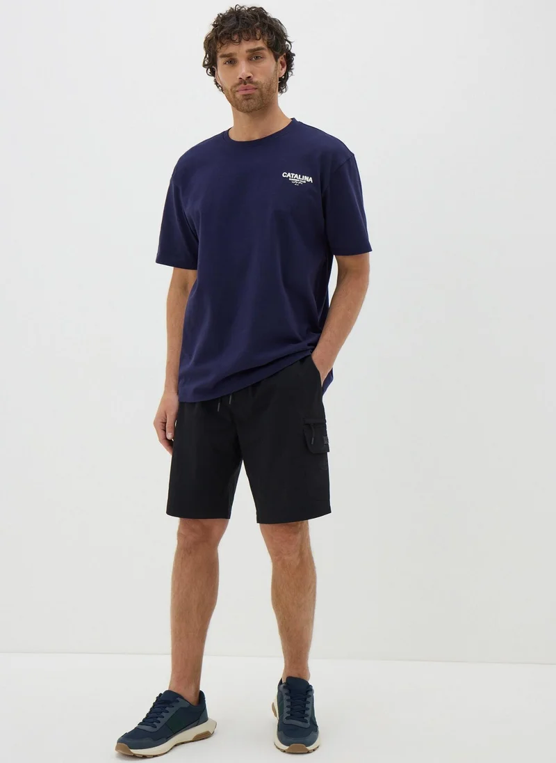 Matalan Black Tech Cargo Shorts