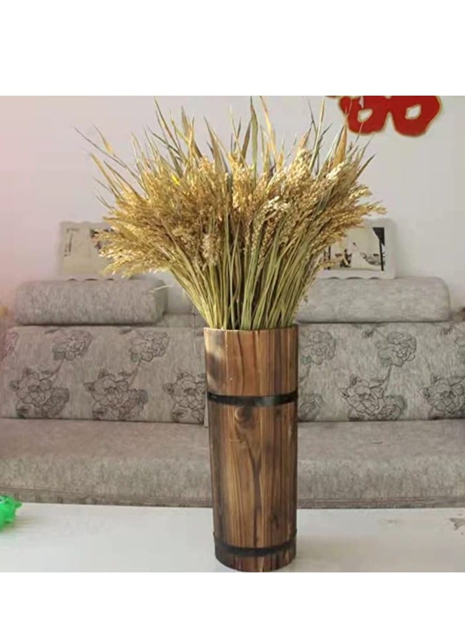 طعم المنزل وعاء زهور خشبي ريفي - ديكور حديقة داخلي/خارجي، حامل نباتات للزهور والنباتات والأعشاب - وعاء نباتات خشبي مصنوع يدويًا لتزيين المنزل والحديقة  - Image 1